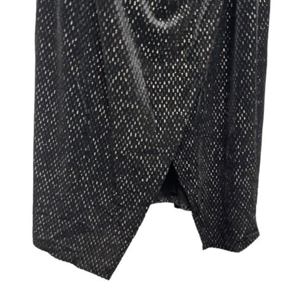 LAUNDRY BY SHELLI SEGAL Cocktail Velvet Sleeveless Midi Dress in Black Size 10 - Picture 7 of 9